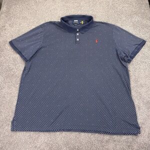 Polo‎ Ralph Lauren Shirt Men 2XL XXL Blue Anchor Nautical Cap Sleeve Vacation